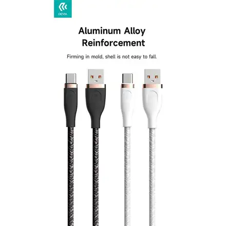 Devia kabel USB-A do USB-C Star Series Cable 1.2m - White