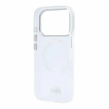 Lacoste IML Frosted Petit Pique Metal Logo MagSafe kryt iPhone 18 Pro průhledný