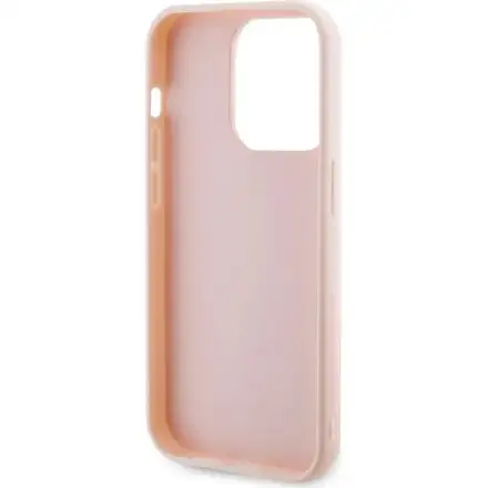 Karl Lagerfeld 3D Rubber Glitter Logo Karl kryt iPhone 15 Max Pro růžový