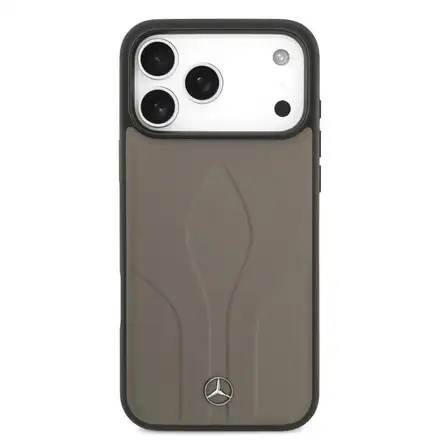 Mercedes Leather The Move MagSafe Zadní Kryt pro iPhone 17 Pro Max béžový