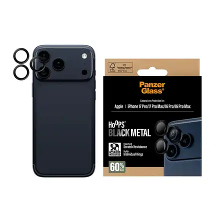 PanzerGlass ochranné sklo Hoops pro iPhone 17 Pro/17 Pro Max-Black
