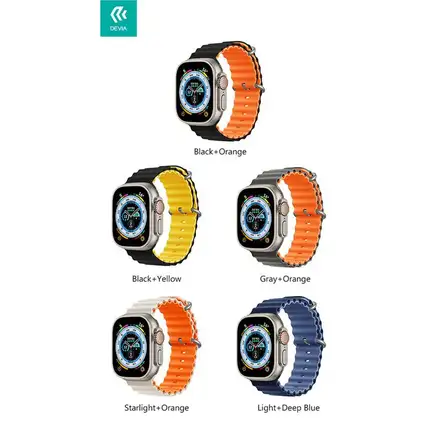 Devia řemínek Deluxe Series Sport6 Silicone Two-tone Band 40/41mm - Black/Yellow
