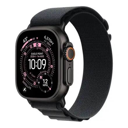 Apple Watch 49mm Black Alpine Loop - Medium - Black Titanium Finish