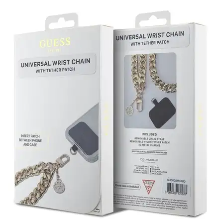 Guess Univerzální Popruh na Ruku 4G Charm zlatý