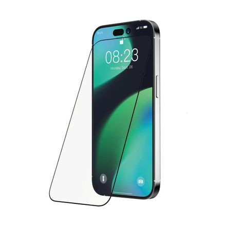 Devia ochranné sklo Van Series Anti-Static pro iPhone 16e/14/13/13 Pro - Black Frame