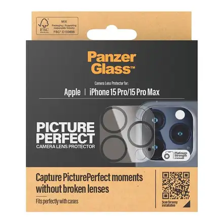 PanzerGlass ochranné sklo PicturePerfect pro iPhone 15 Pro/15 Pro Max