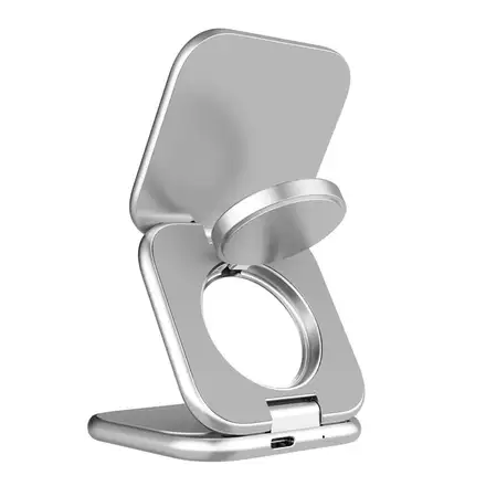 Mobile Origin 3in1 Qi2 25W UltraSlim Foldable Charger PW36 MagSafe Compatible - Silver