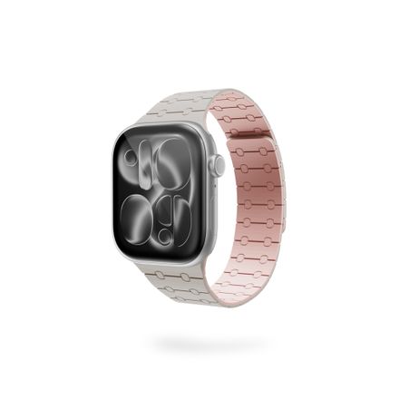 Epico Magnetic+ Silikonový řemínek pro Apple Watch SE (40mm)/Series 1-9 (38/40/41mm) 10-11 (42mm) - hvězdně bílá