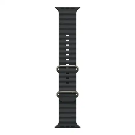 Apple Watch 49mm Black Ocean Band-Natural Titanium Finish