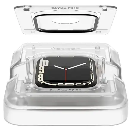 Spigen ochranné sklo Pro Flex pro Apple Watch 9/8/7 45mm - Clear