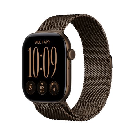Apple Watch Series 12 GPS 46mm Dark Bronze Aluminium Case with Dark Bronze Milanese Loop - S/M
