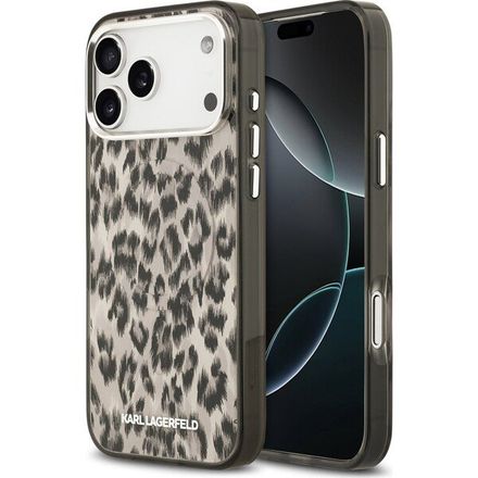 Karl Lagerfeld IML Leopard MagSafe kryt iPhone 17 Pro Max hnědý