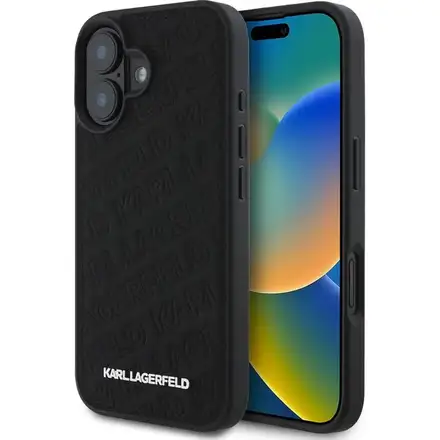 Karl Lagerfeld PU Quilted Pattern kryt iPhone 16 černý