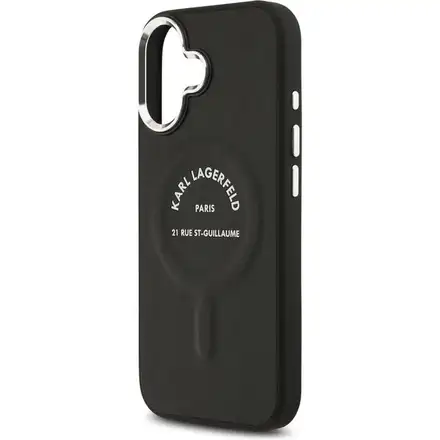 Karl Lagerfeld PU RSG Logo MagSafe kryt iPhone 17 černý