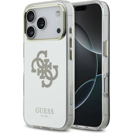 Guess PC/TPU Mirror 4G Glitter Logo MagSafe kryt iPhone 17 Pro Max zlatý