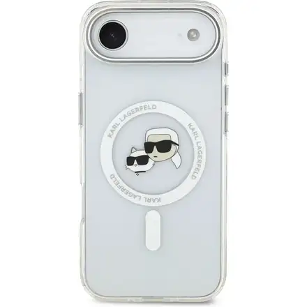 Karl Lagerfeld IML K&CH Heads Metal Frame MagSafe MagSafe kryt iPhone Air průhledná
