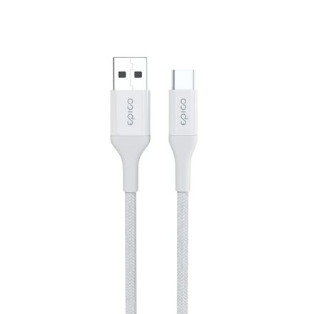 iStores by Epico Braided Cable 1.2m USB-C to USB-A-bílý
