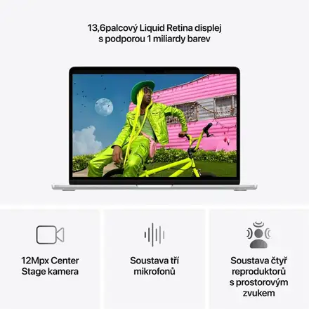 EDU MacBook Air 13" Apple M5 10core CPU 10core GPU 24GB 1TB Stříbrný CZ