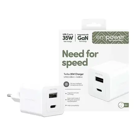 PanzerGlass EMPOWER Grand Prix USB-C/USB-A GaN 35W - bílý