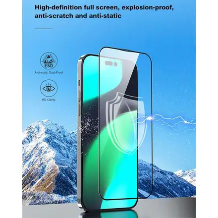 Devia ochranné sklo Van Series Anti-Static pro iPhone 14 Plus - Black Frame