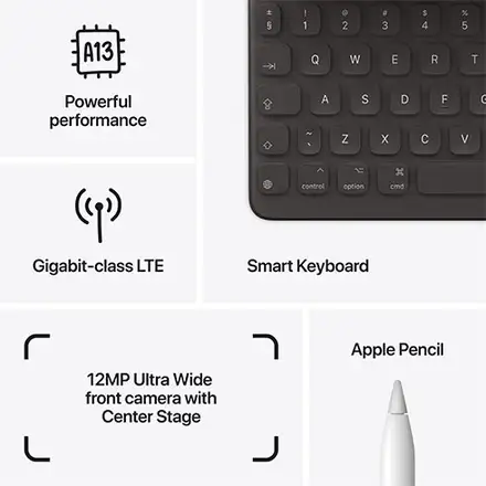 iPad 10.2" Wi-Fi + Cellular 64GB Stříbrný (9. gen.) *Třída C*