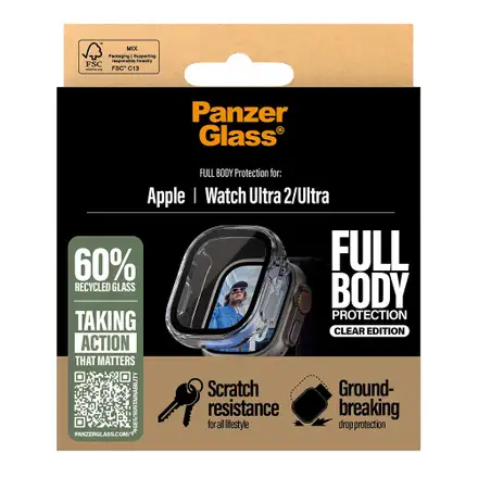 PanzerGlass ochranné sko Snappie Full Body Bulky pro Apple Watch Ultra-Clear