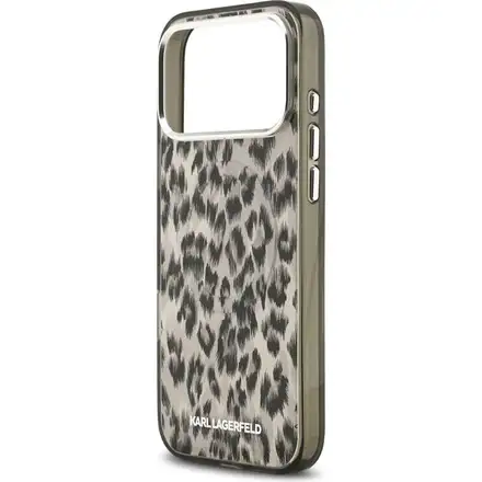 Karl Lagerfeld IML Leopard MagSafe kryt iPhone 17 Pro hnědý