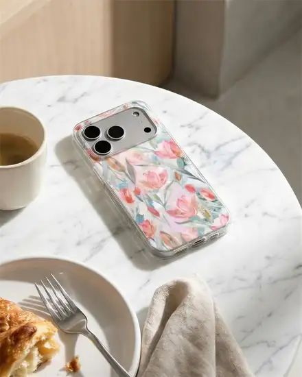 iDeal Fashion Clear Case MagSafe iPhone 17 Pro Tulip Bloom
