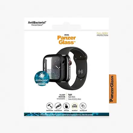 PanzerGlass ochranné sko Full Body AB pro Apple Watch 4/5/6/SE 44mm-Black Frame