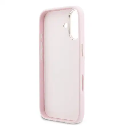 Guess PU Resin Logo kryt iPhone 17 růžový