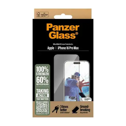 PanzerGlass ochranné sklo UWF pro iPhone 16 Pro Max-Black Frame