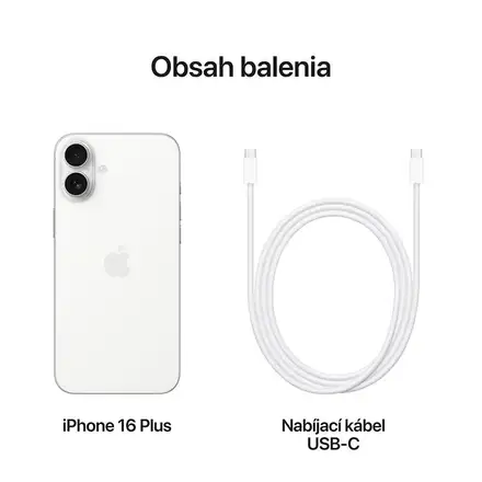Apple iPhone 16 Plus 128 GB bílá *rozbaleno*