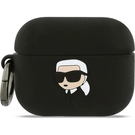 Karl Lagerfeld 3D Logo NFT Karl Head Silikonové Pouzdro pro AirPods 3 Pro černé