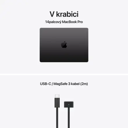 MacBook Pro 14" Apple M5 Pro 15core CPU 16core GPU 24GB 2TB Vesmírně černý CZ