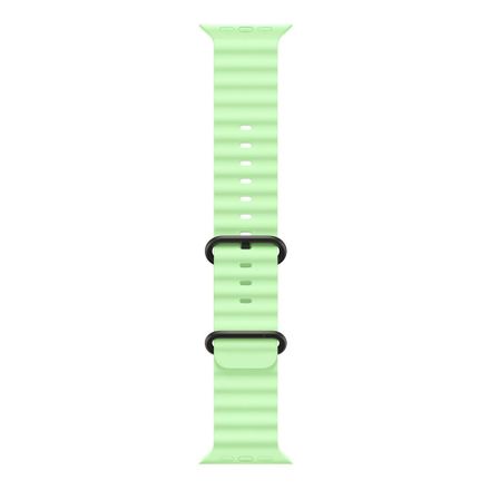 Apple Watch 49mm Neon Green Ocean Band - Black Titanium Finish