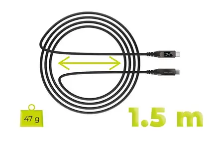 Mobile Origin 240W Display Cable USB-C to USB-C 1,5m CB4 - Black