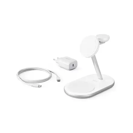 Epico 3in1 MagSafe Charging Stand 15W-bílá