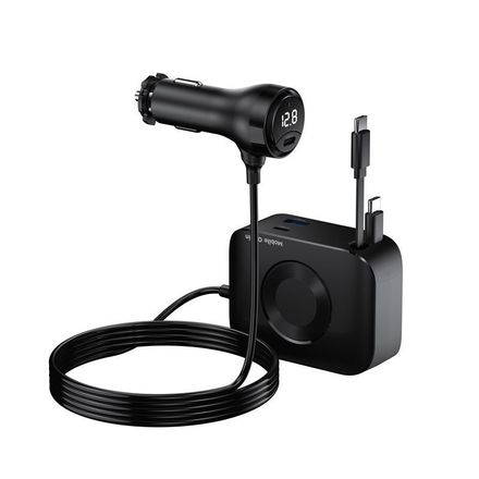 Mobile Origin 75W 5in1 Car Charger CA23 2x USB-C/USB-A Port/2x USB-C cable