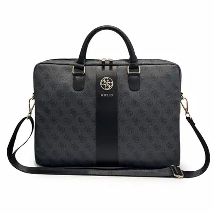 Guess PU 4G Metal Logo Brašna na MacBook 16" černá