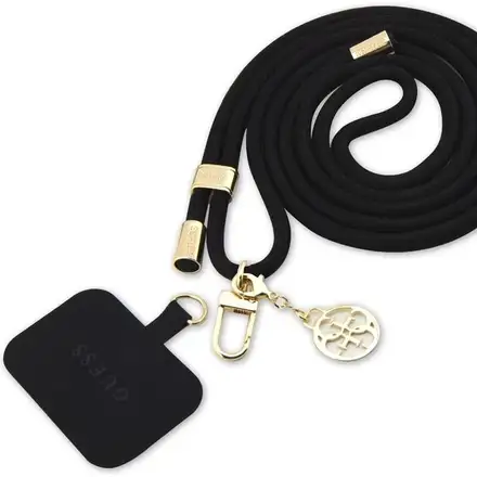 Guess Crossbody Popruh Cord 4G Charm černý