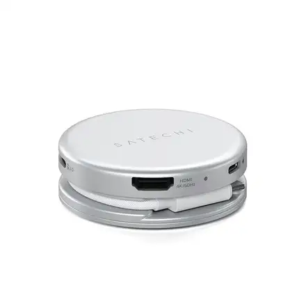 Satechi USB-C Hub OntheGo 5-in-1 Multiport Adapter - Silver