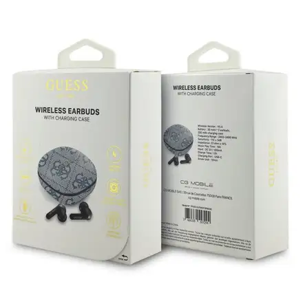 Guess PU 4G Metal Logo ENC TWS Bezdrátová Sluchátka modrá