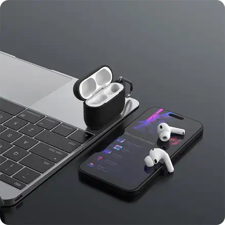 Devia pouzdro Naked Silicone Case pro AirPods Pro 3 - Black