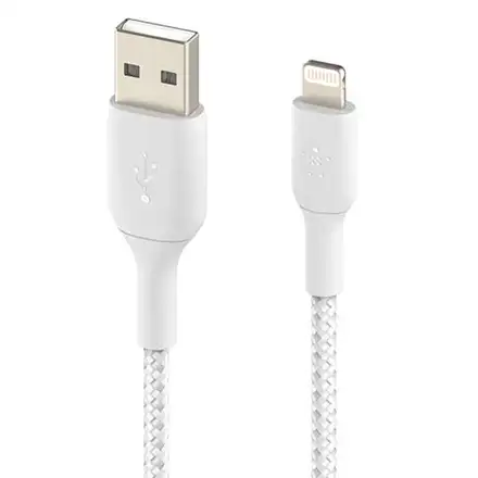 Belkin kabel Boost Charge Braided USB to Lightning 2m - White