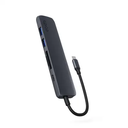 iStores by Epico 6in1 Hliníkový Hub 8K s USB-C konektorem - Temně inkoustová