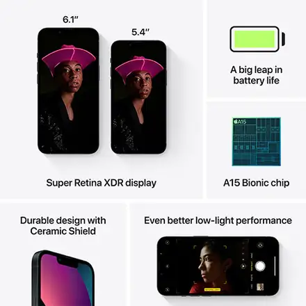 iPhone 13 mini 128 GB Temně inkoustový *Třída A*