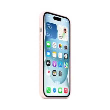 iPhone 15 Silicone Case with MagSafe-Light Pink