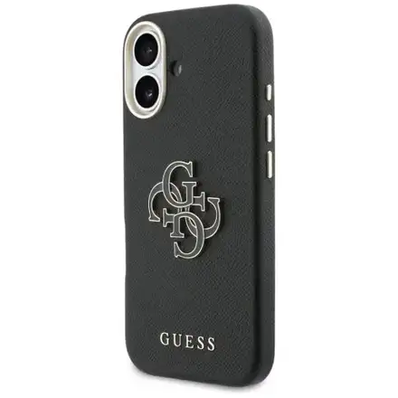 Guess PU Resin Logo kryt iPhone 17 černý