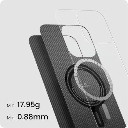 Pitaka kryt Ultra-Slim Case pro iPhone 16 Pro Max - Black/Grey Twill