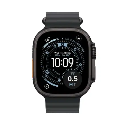 Apple Watch Ultra 3 GPS + Cellular 49mm Černý titan s černým oceánským řemínkem